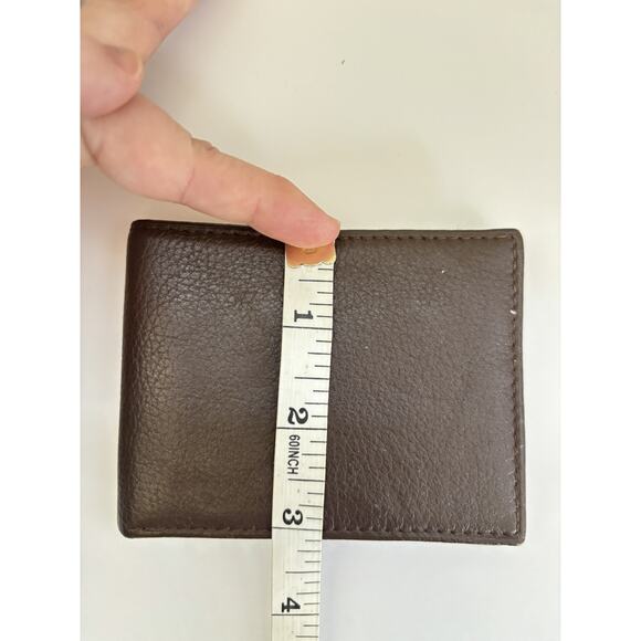 Men’s Leather Bi-Fold Wallet Brown Gift for Him Gift for Dad Christmas Gift - Picture 7 of 7